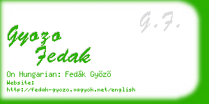 gyozo fedak business card