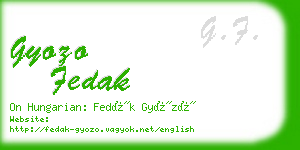 gyozo fedak business card